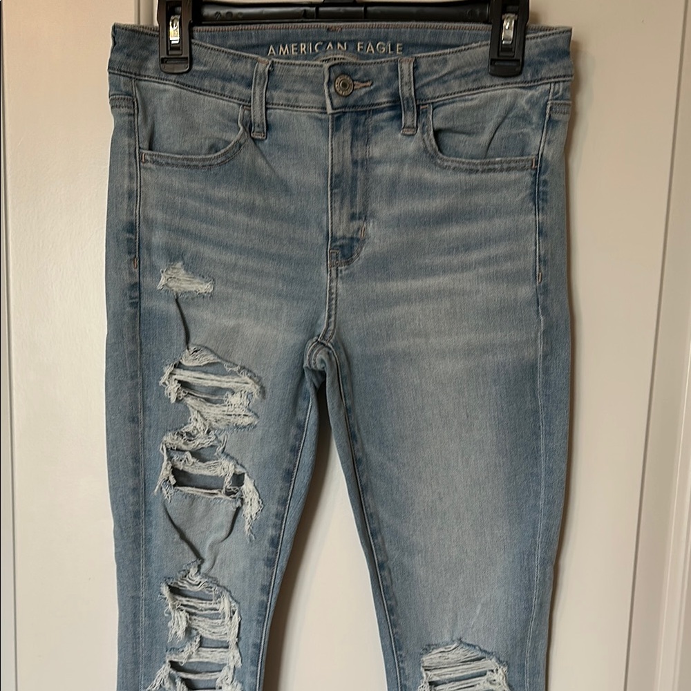 American Eagle Light Blue Distressed Jeans